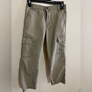 Kids Polo Ralph Lauren Pants Brown‎ Cotton Drawstring Button Fly Size S(8)